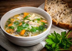 recette de soupe de poulet aux légumes