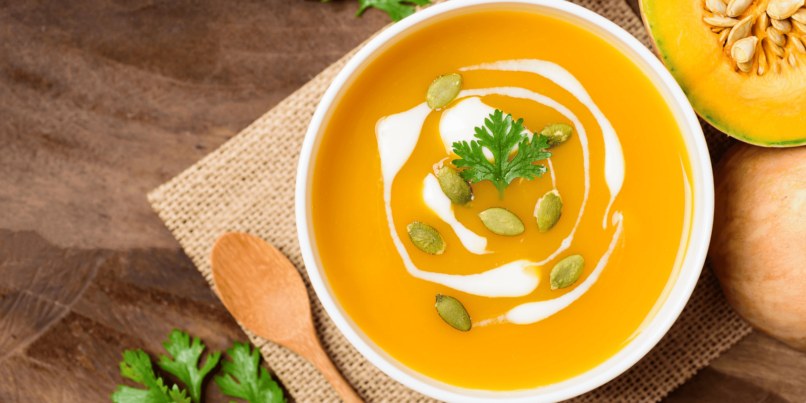 Visuel d'une soupe détox Velouté de butternut par LMP Santé LMP Santé